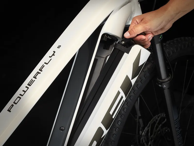 TREK Powerfly 5 625Wh Gen 3 Electric Mountain Bike in Crystal White and Lithium-3
